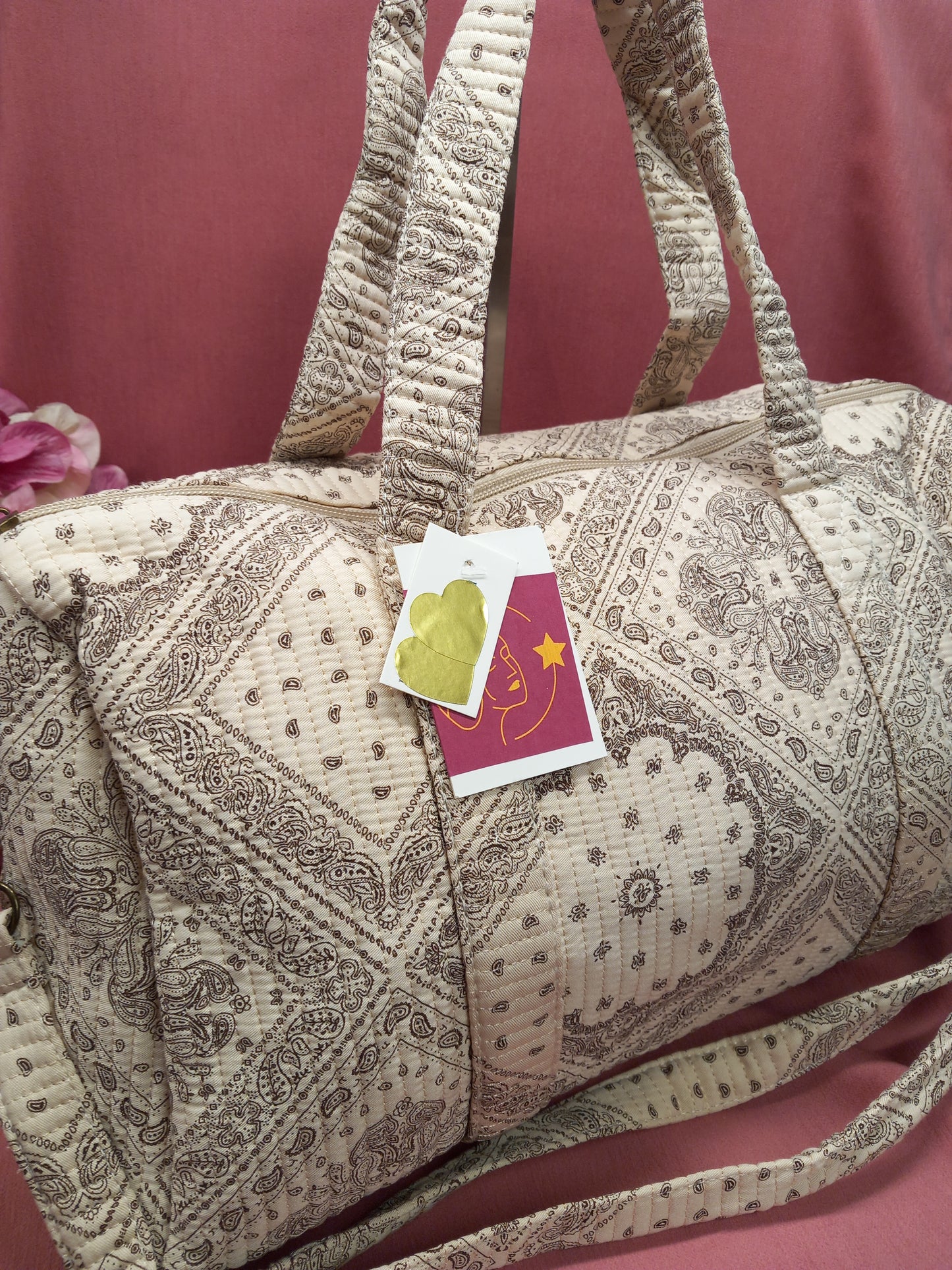 Weekend bags de mandalas.Algodón indio acolchado doble asa y con bandolera.Envío Gratis.