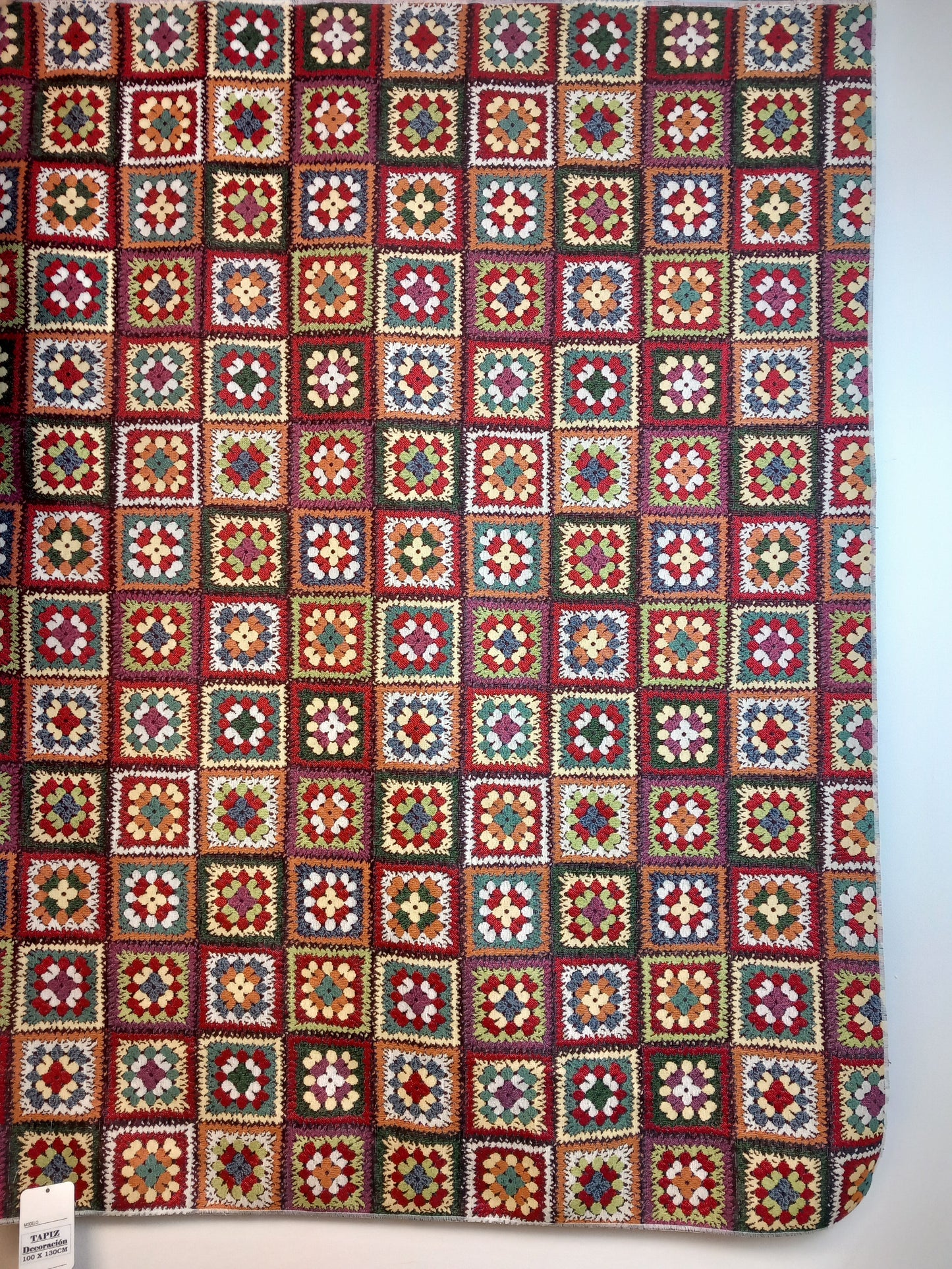 Tapiz crochet.130x100cm.Precio sin competencia.Multiusos.Envío Gratis.