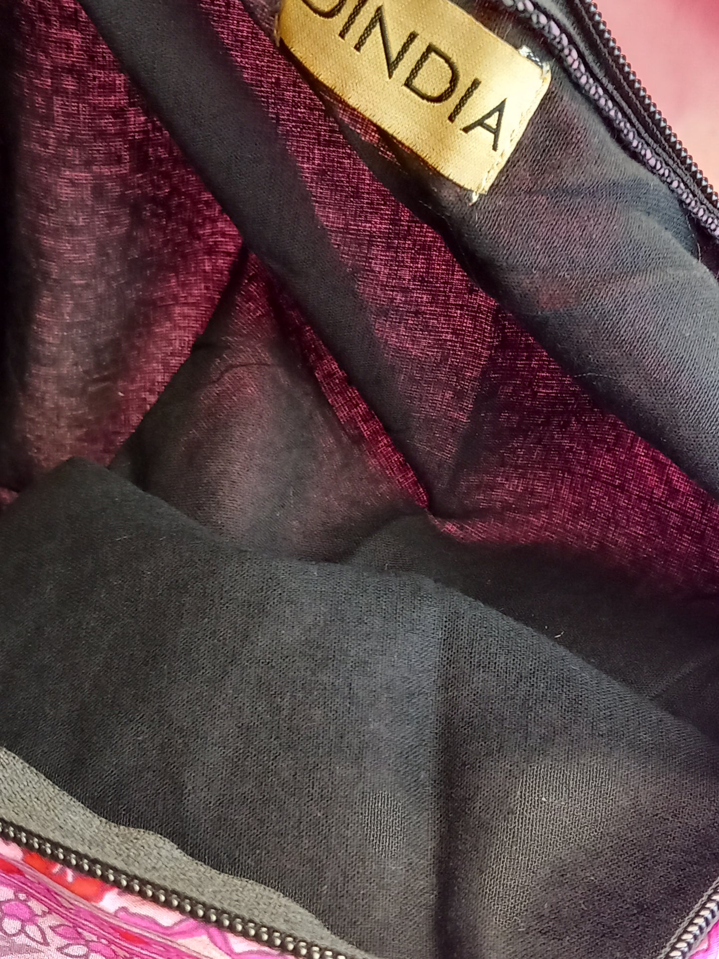 Bolso india de escapada, fin de semana,playa,montaña, gimansio...Con cremallera.Envío Gratis.Modelo India rosa empolvado.