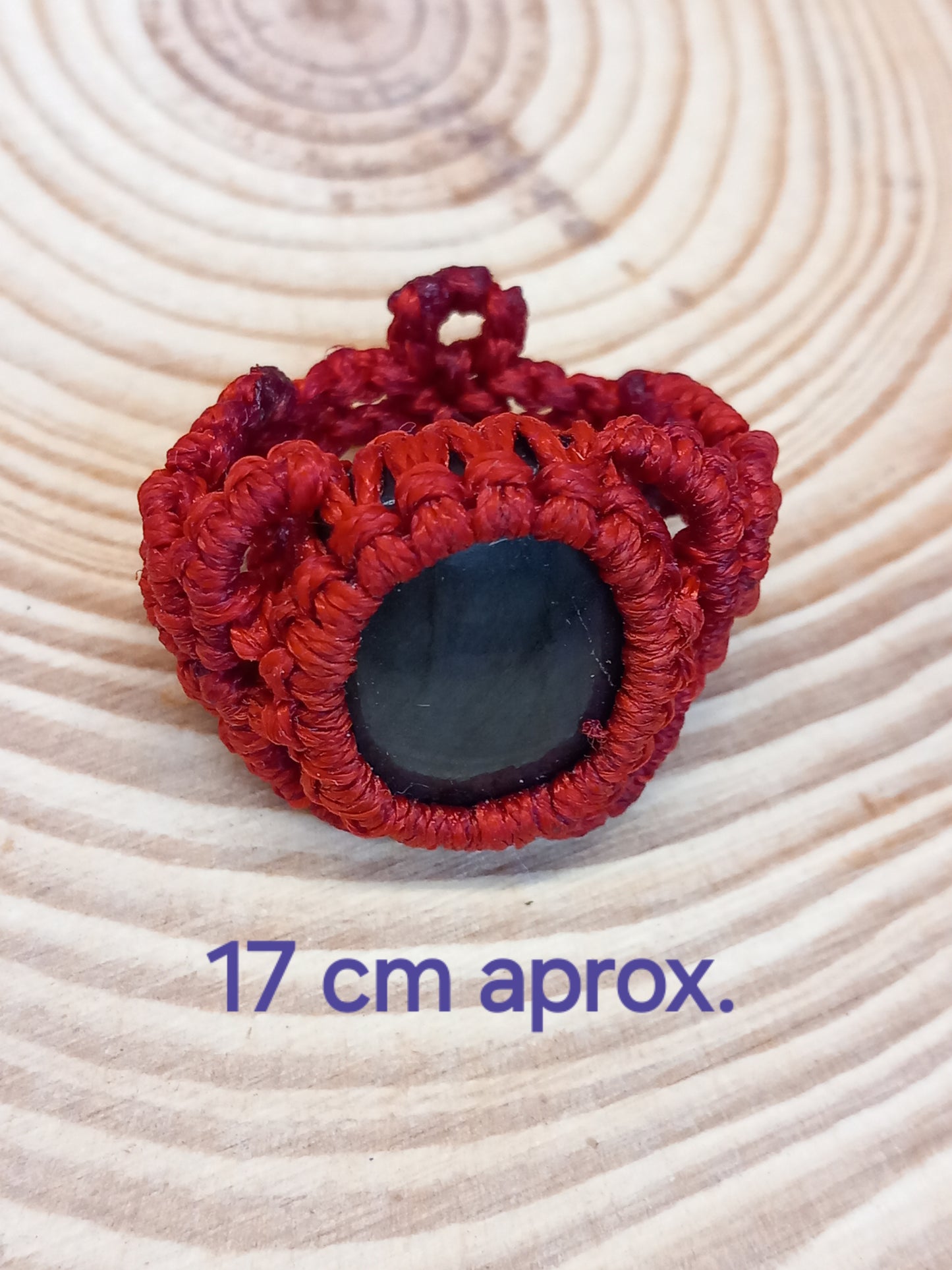 Anillo Macramé Mineral 9.99,envío gratis,artesanía