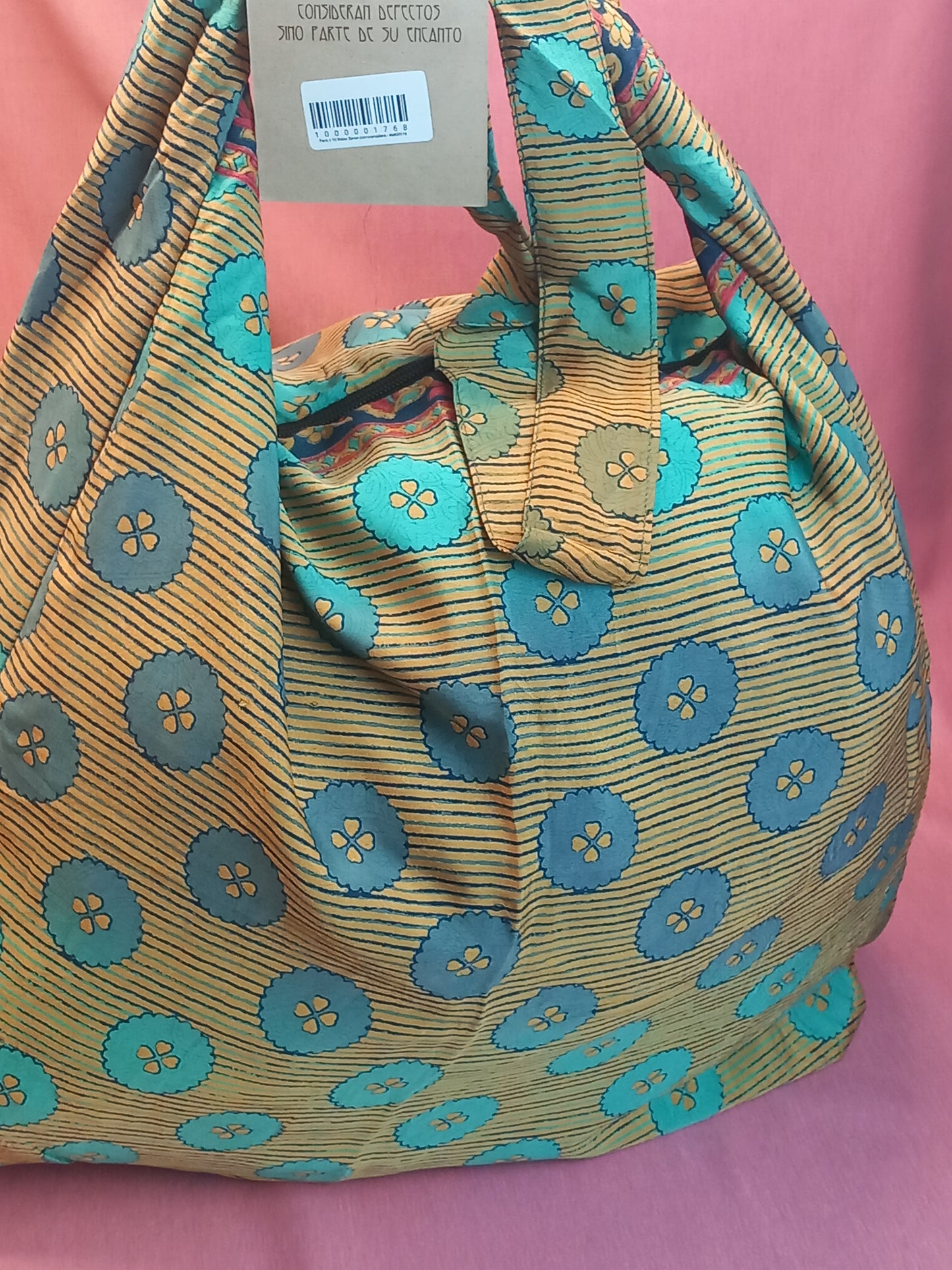 Bolso india de escapada, fin de semana,playa,montaña, gimansio...Con cremallera.Envío Gratis.Modelo Loto.
