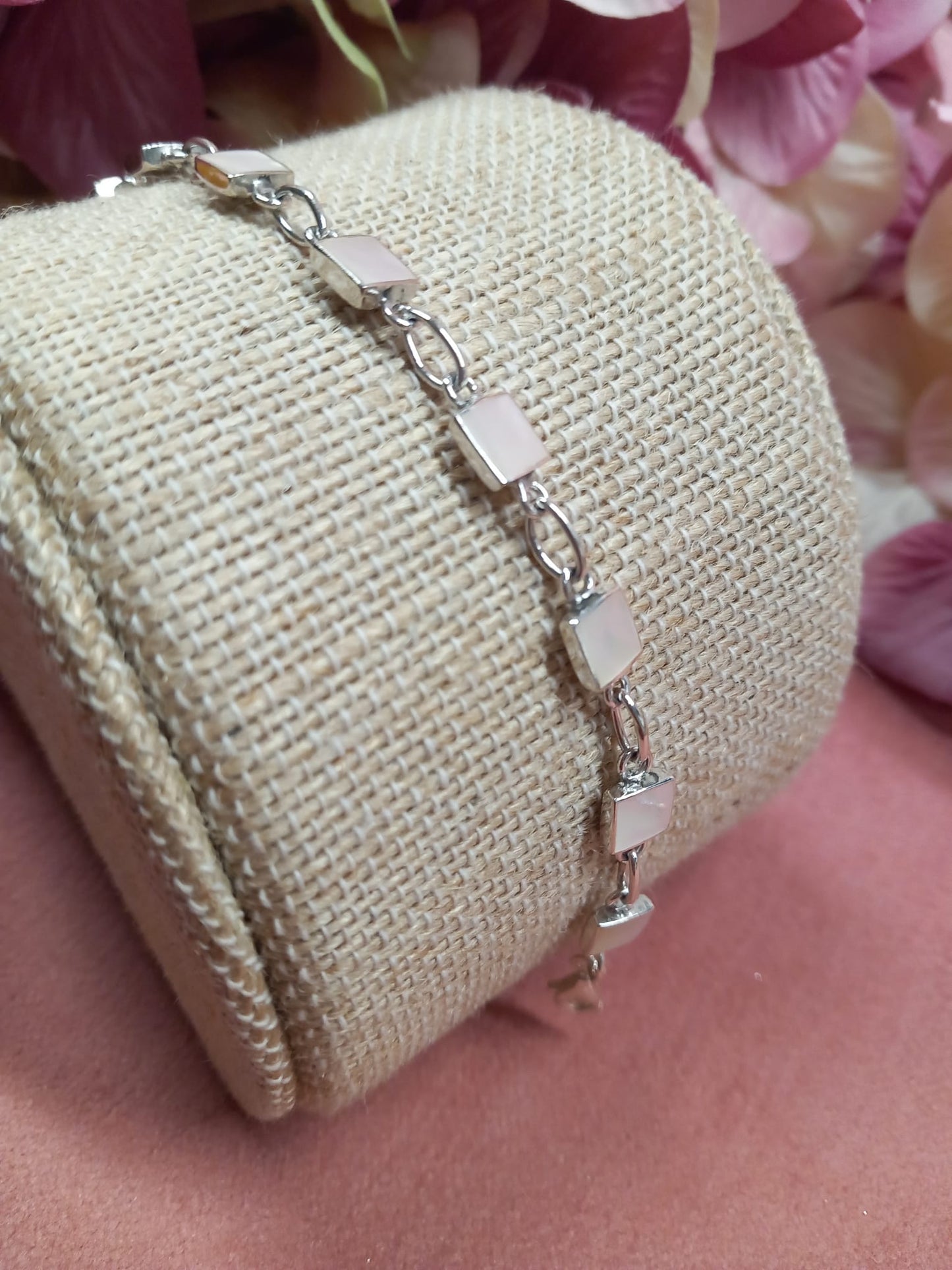 1st Law SILVER bracelet with NACRE decoration.