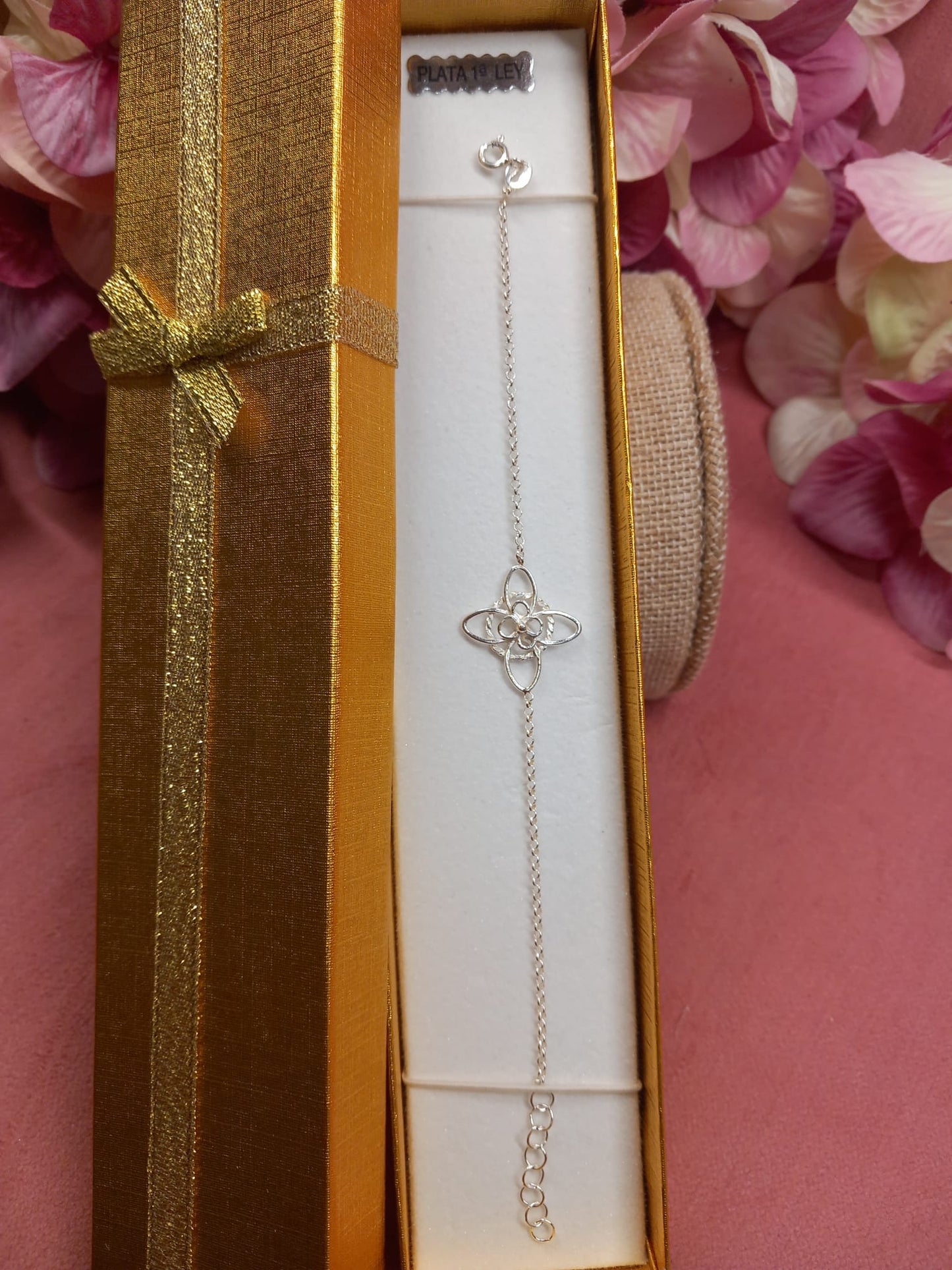 Pulsera de nudo de bruja de plata de ley, pulsera de plata, amuleto.