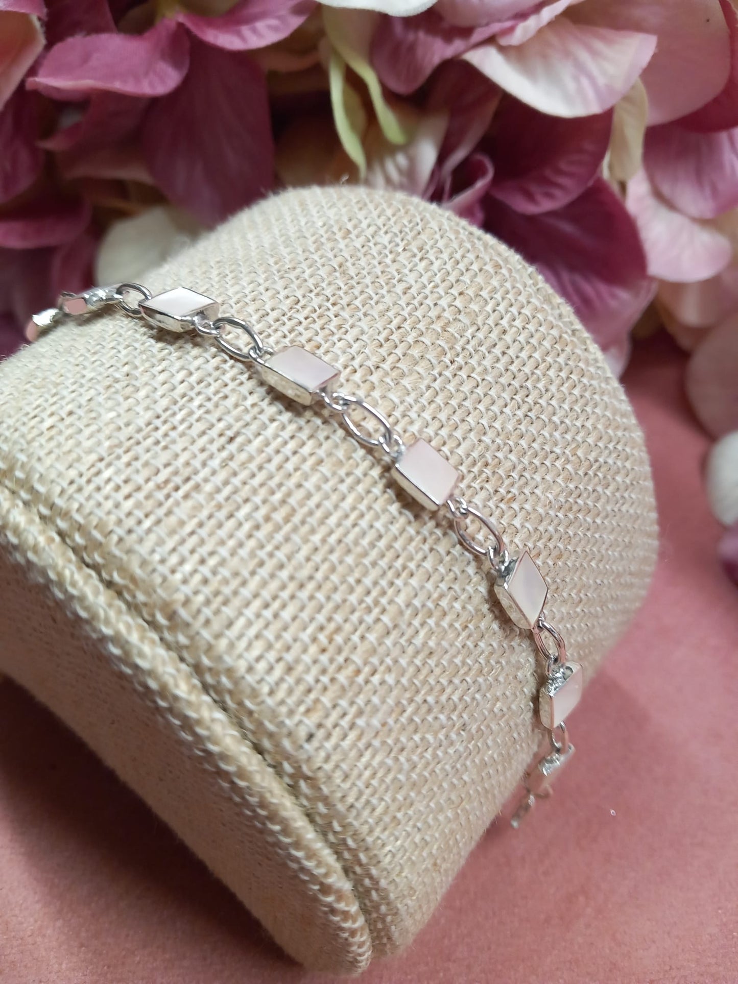 1st Law SILVER bracelet with NACRE decoration.