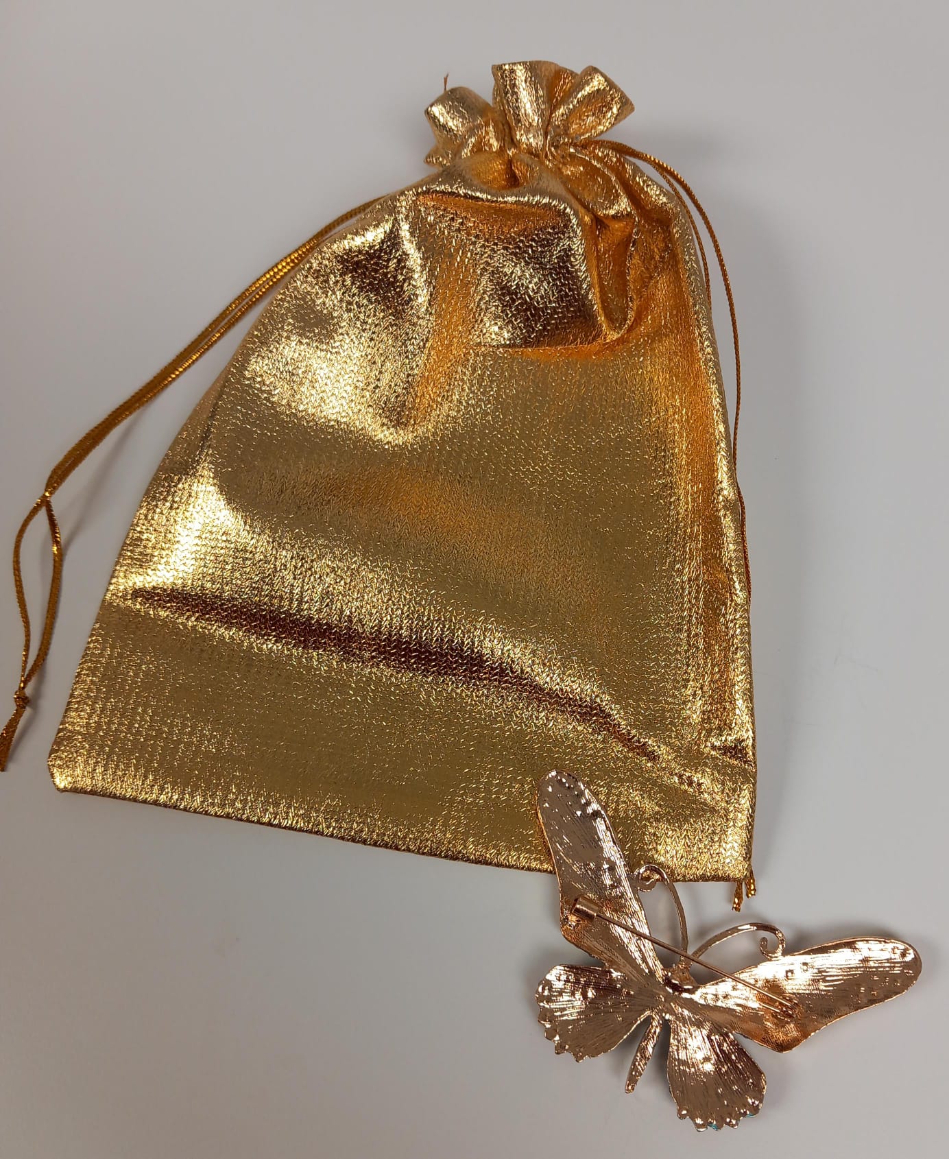 Broche Papillon Jaune et Orange