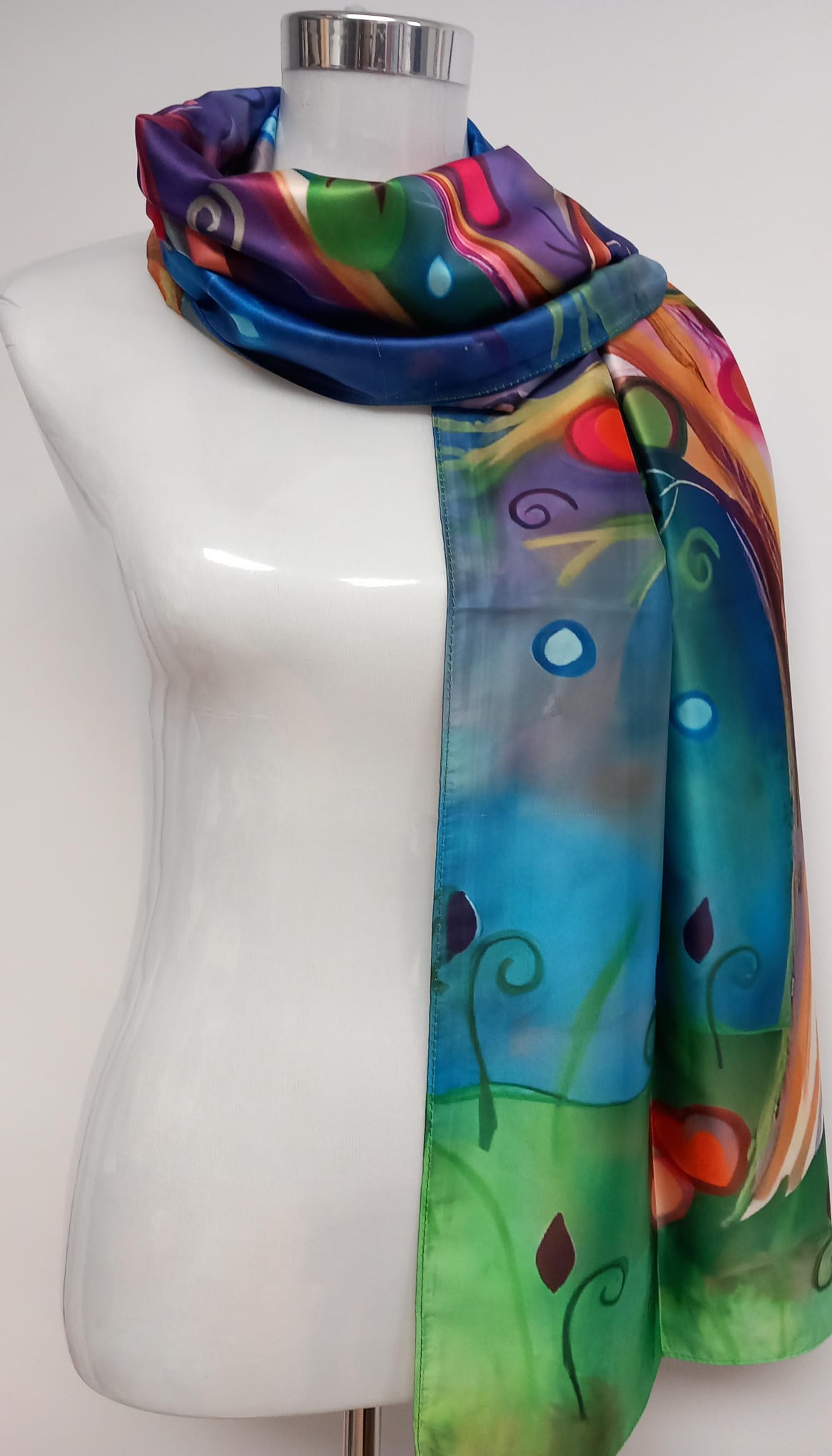 100%Seda Pasmina Árbol de los corazones enamorados