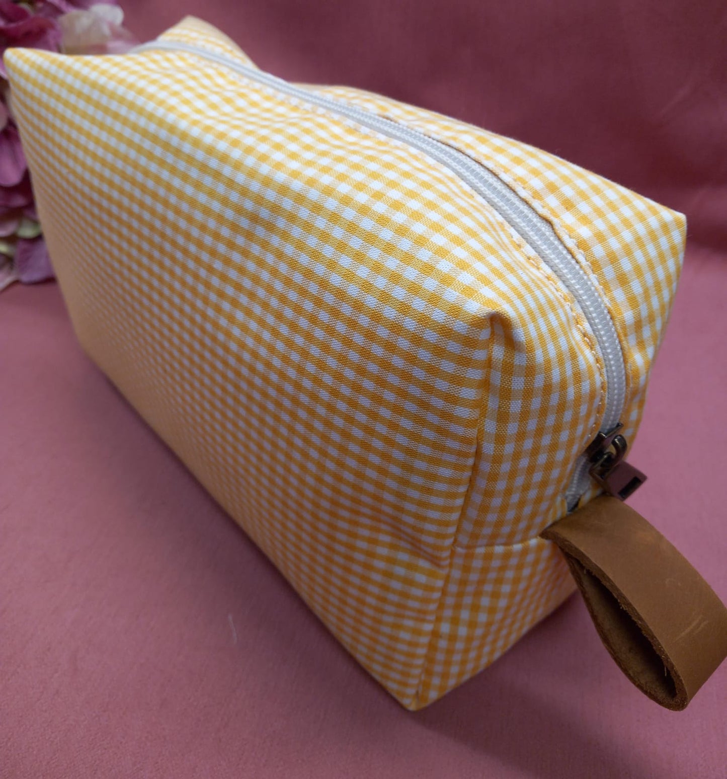 Neceseres vichy impermeabilizantes en difrentes colores con cremallera