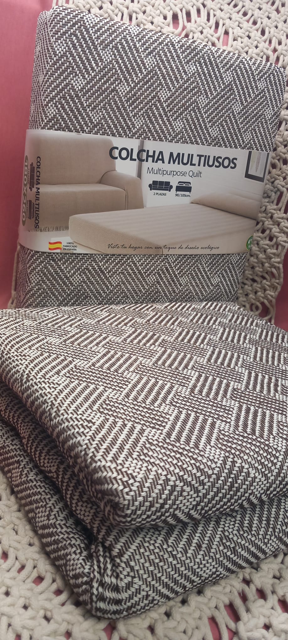 PLAID MULTIUSOS 230X260CM ALGODÓN RECICLADO DESTACA POR SU FUERTE IDENTIDAD ARTESANAL.ENVÍO GRATIS SIN PEDIDO MÍNIMO.