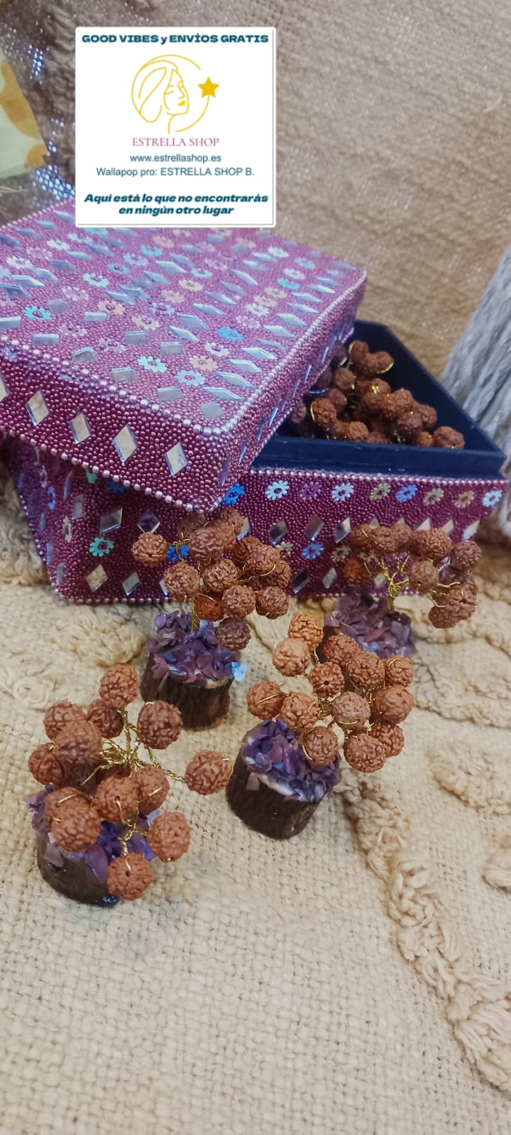 2 arbolitos de Rudraskha, bellaza artesanal y árboles de gran importancia en las culturas hinduísta y budista,destacando propiedades muy positivas. 2 unidades y es Envío gratis sin pedido mínimo.