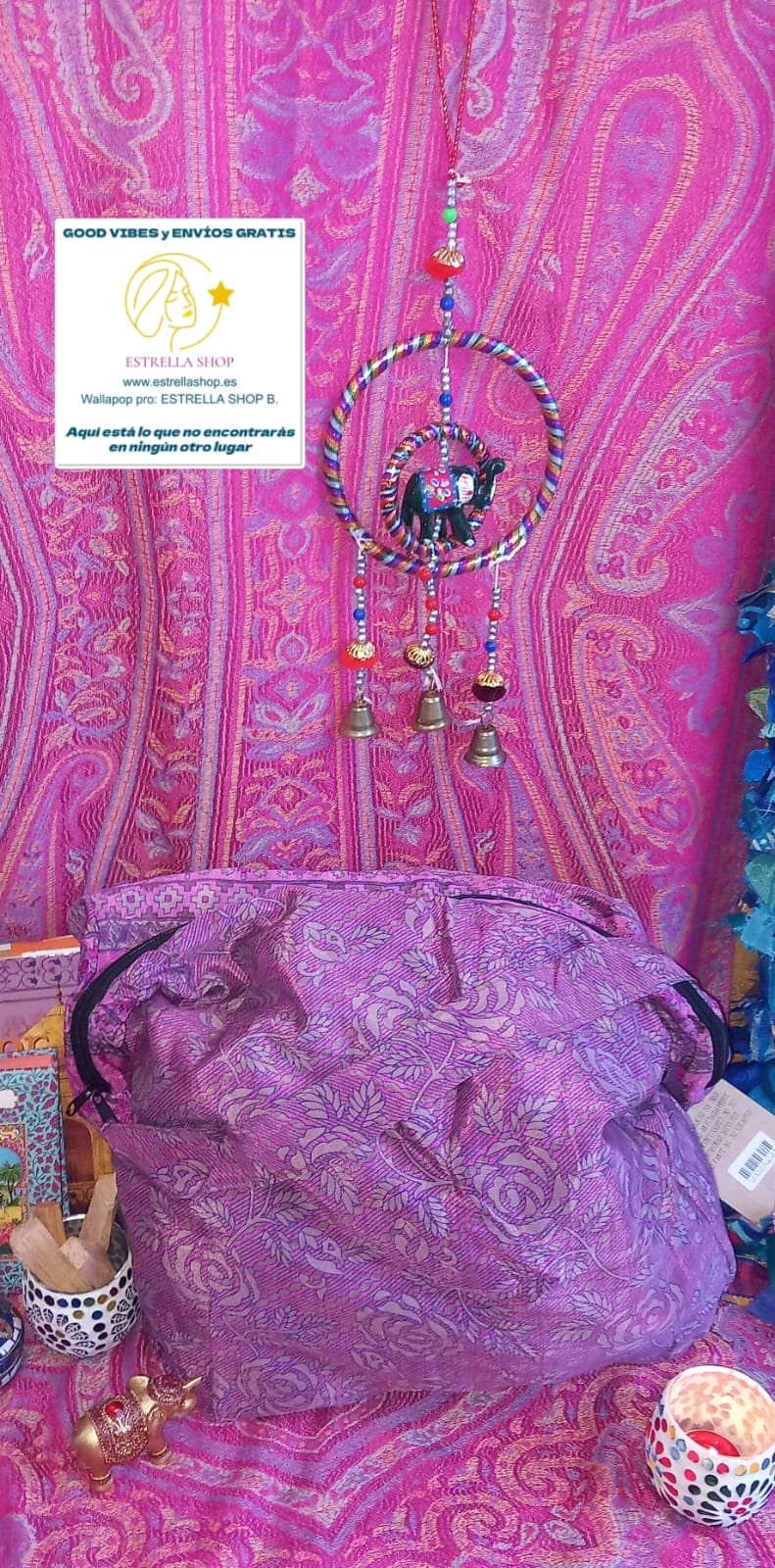 BOLSO SEDA CON CREMALLERA,AUTÉNTICA ARTESANÍA INDIA SAREE CON MÁGICOS COLORES.ENVÍO GRATIS SIN PEDIDO MÍNIMO.