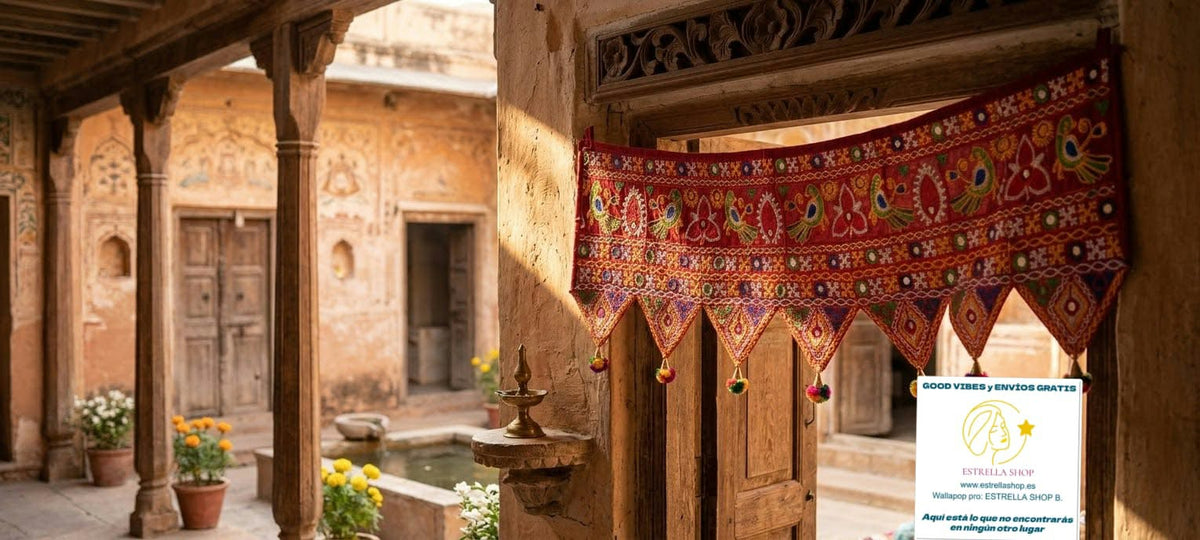 TORÁN RAJASTHANI DE CASI 110CM ELABORADO ARTESANALMENTE EN INDIA PIEZA ÚNICA Y MUY ESPECIAL CON ENVÍO GRATIS SIN PEDIDO MÍNIMO.