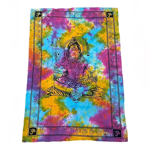 TEXTIL TELA TAPIZ TYE DYE SHIVA WALL HANGING,HECHO EN INDIA.ENVÍO GRATIS SIN PEDIDO MÍNIMO.