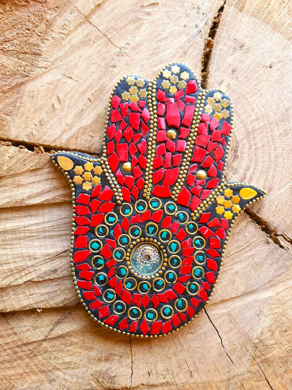 INCENSARIO MANO DE FÁTIMA CON MOSAÍCOS.ENVÍO GRATIS Y PRECIO SIN COMPETENCIA.