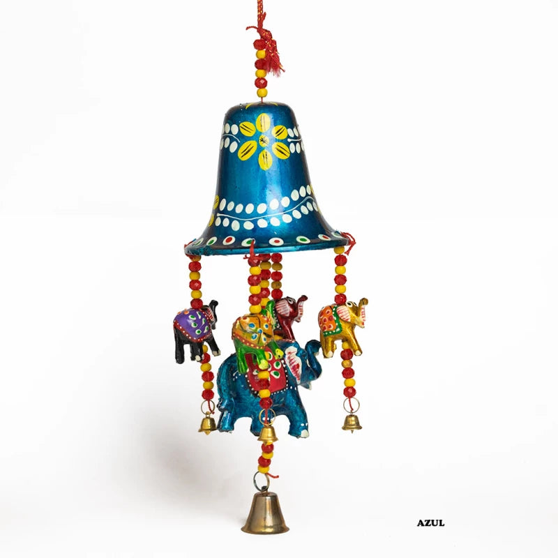 COLGADOR DECORACIÓN CON ELEFANTES DE LA SUERTE Y CAMPANA,RICO SÍMBOLISMO DE BUENA SUERTE,RIQUEZA Y PROTECCIÓN.ENVÍO GRATIS SIN PEDIDO MÍNIMO.