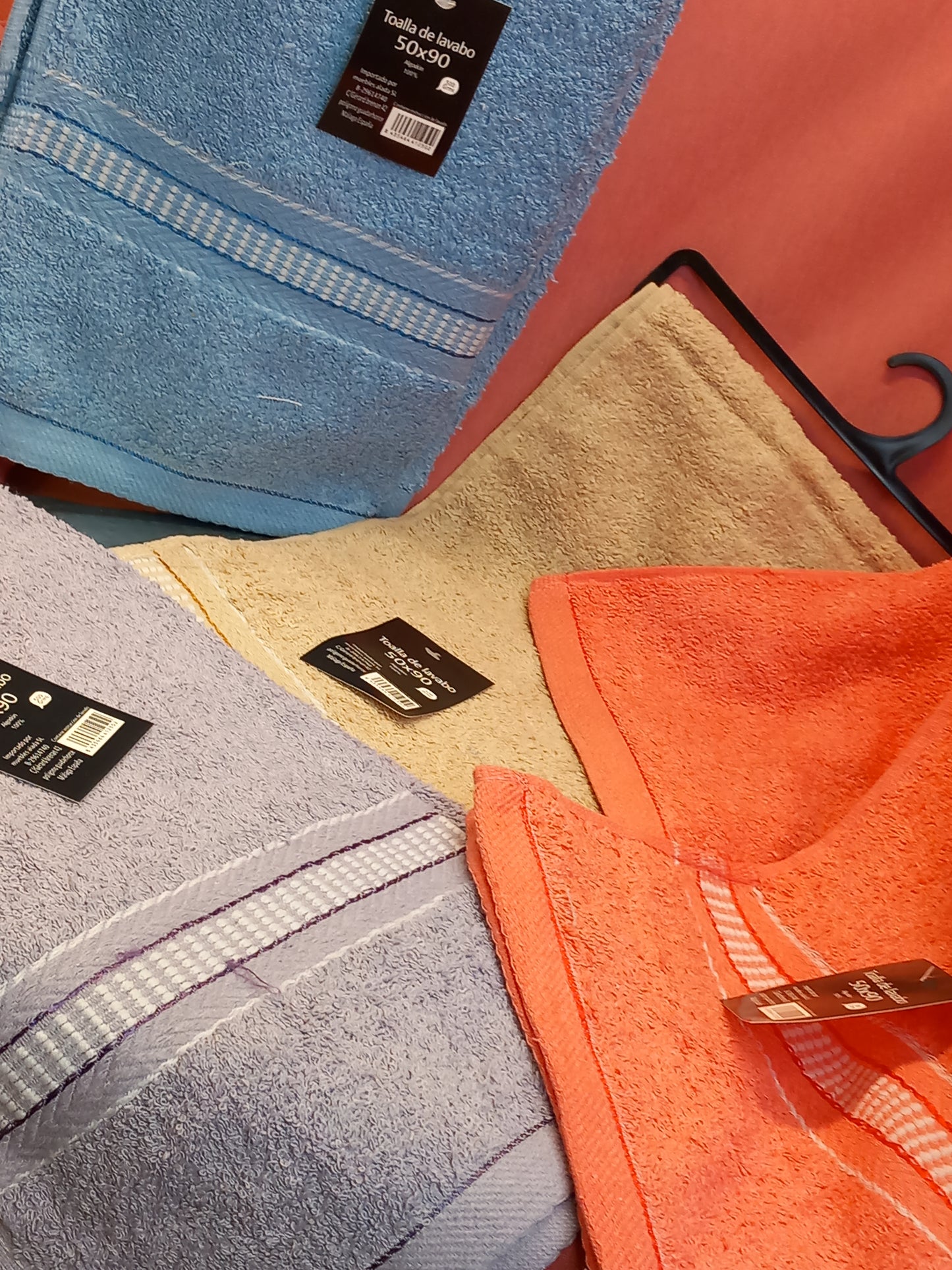 Pack 4 Toallas de Lavabo 50x90cm. 500 gramos. Envío gratis.