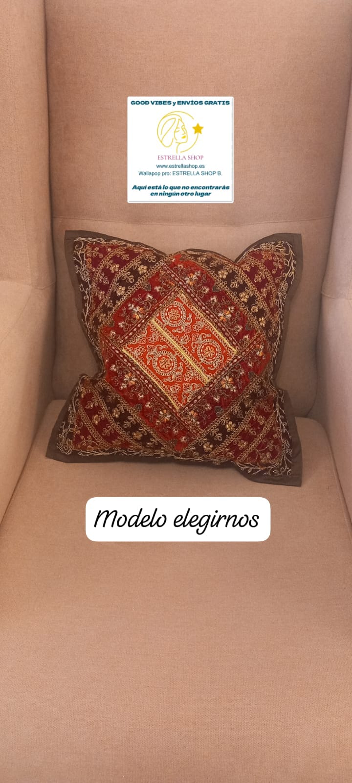 PIEZAS QUE BRILLAN CON LUZ PROPIA COMO COJÍN O ZAFÚ BRILLANTE.40X40CM PARA AMBIENTES BOHEMIOS YMARAVILLOSOS.ENVÍO GRATIS SIN PEDIDO MÍNIMO.