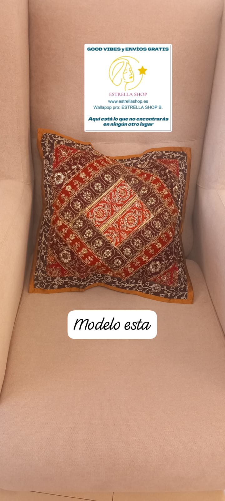 PIEZAS QUE BRILLAN CON LUZ PROPIA COMO COJÍN O ZAFÚ BRILLANTE.40X40CM PARA AMBIENTES BOHEMIOS YMARAVILLOSOS.ENVÍO GRATIS SIN PEDIDO MÍNIMO.