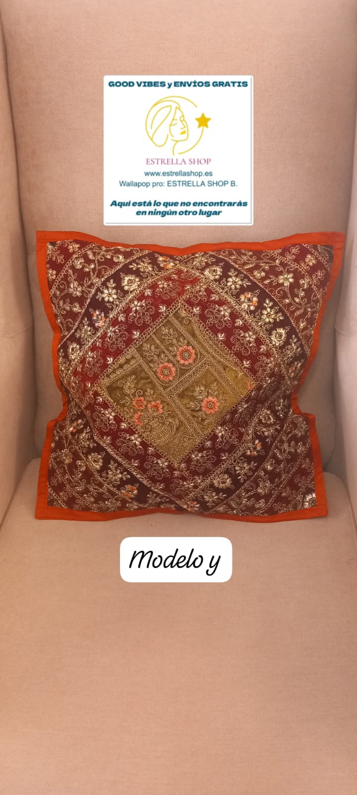 PIEZAS QUE BRILLAN CON LUZ PROPIA COMO COJÍN O ZAFÚ BRILLANTE.40X40CM PARA AMBIENTES BOHEMIOS YMARAVILLOSOS.ENVÍO GRATIS SIN PEDIDO MÍNIMO.