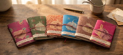 SET DE 2 LIBRETAS SEDA 10X15CM ACCESORIOS ARTESANAL CON ENCANTO ESPECIAL.