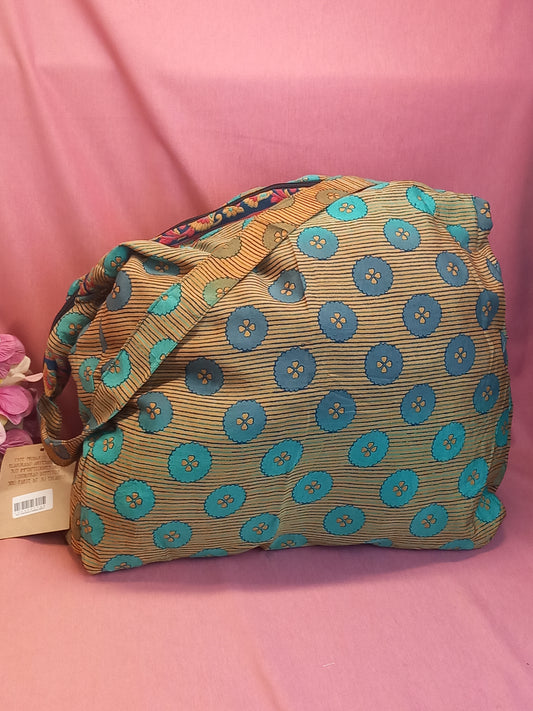 Bolso india de escapada, fin de semana,playa,montaña, gimansio...Con cremallera.Envío Gratis.Modelo Loto.
