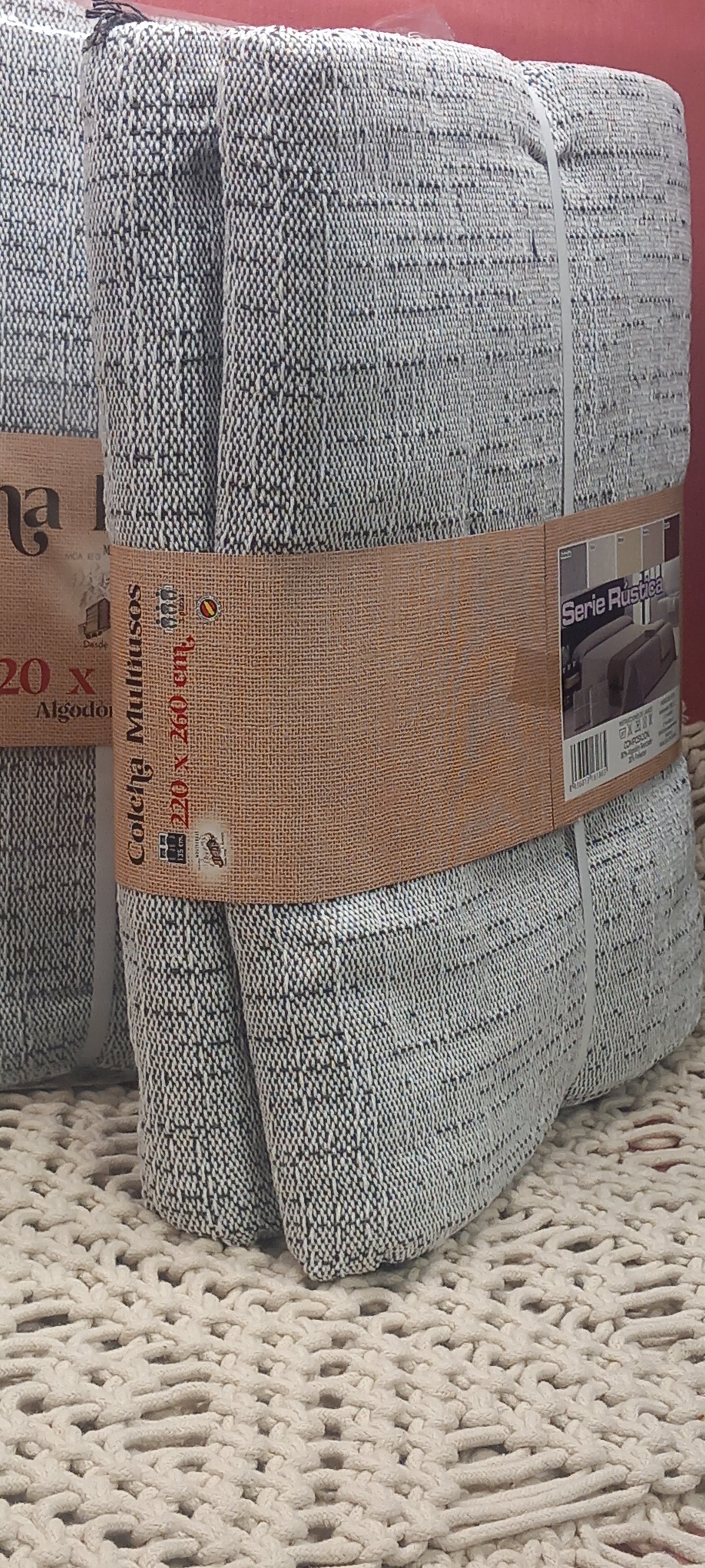 JARAPA MANTA RÚSTICA MULTIUSOS DE ALGODÓN RECICLADO. 80%ALGODÓN,ENVÍO GRATIS SIN PEDIDO MÍNIMO.