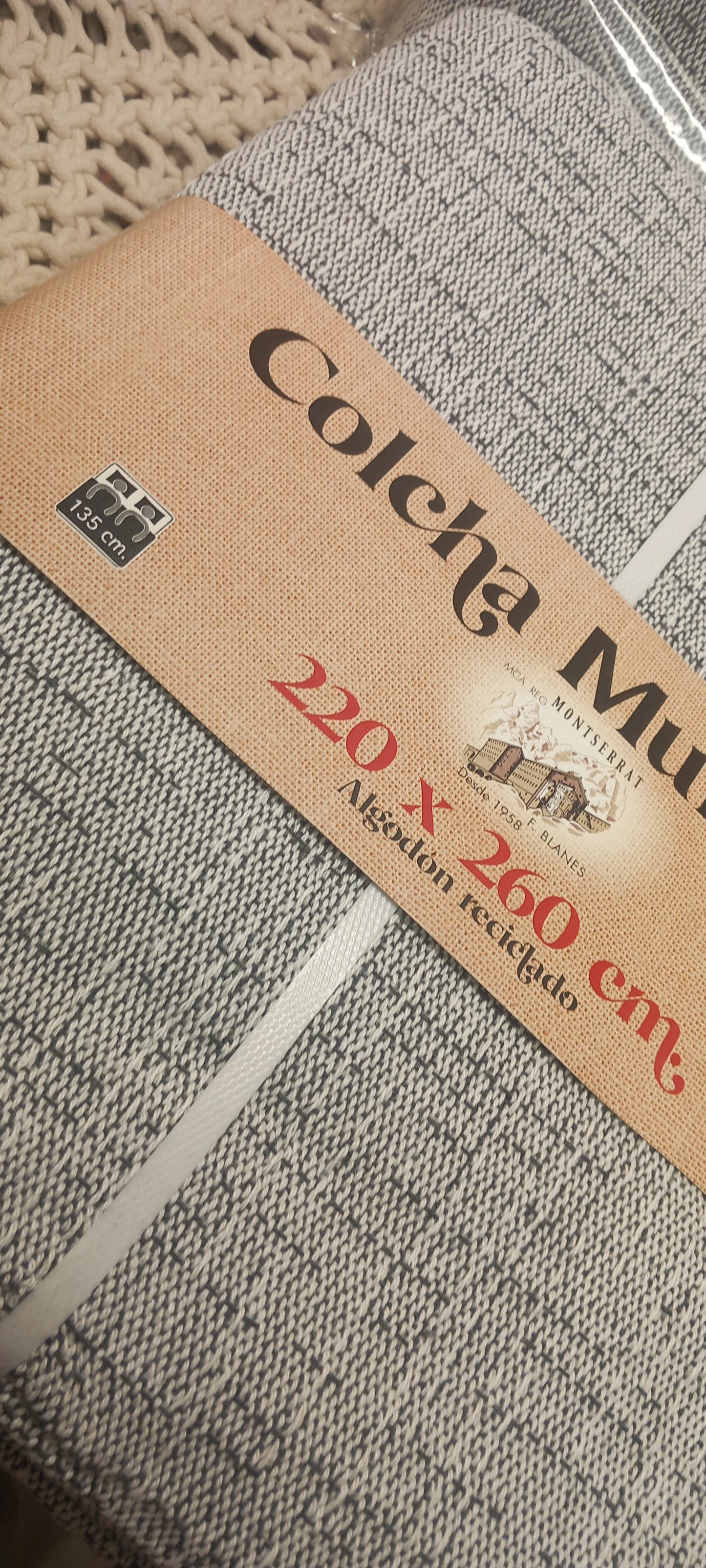 JARAPA MANTA RÚSTICA MULTIUSOS DE ALGODÓN RECICLADO. 80%ALGODÓN,ENVÍO GRATIS SIN PEDIDO MÍNIMO.