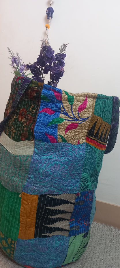 CESTO MAGiCOS al ser MULTIUSOS PATCHORK CON YUTE,MULTIFUNCIONAL CON ESTAMPADOS ÚNICOS,ENVÍO GRATIS SIN PEDIDO MÍNIMO.