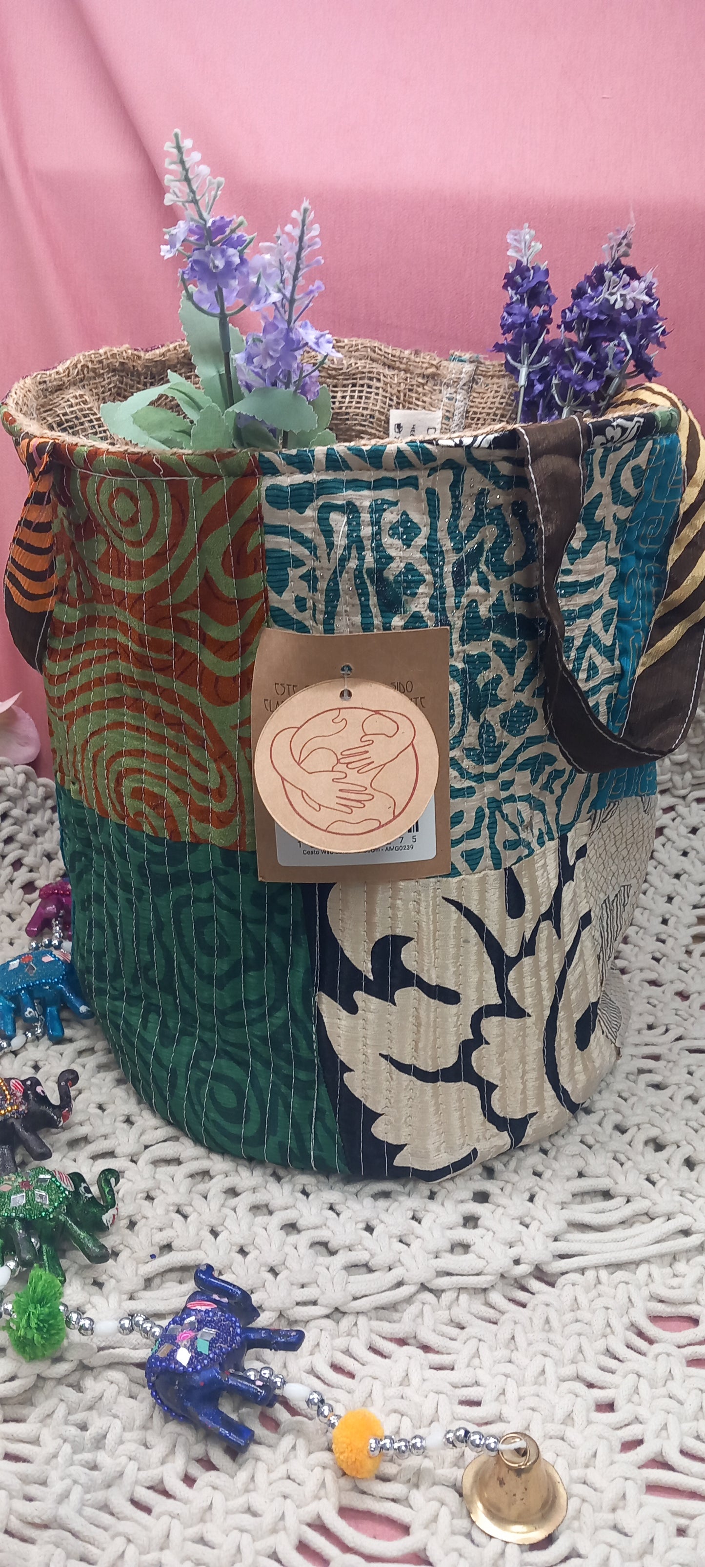 CESTO MULTIUSOS MAGICO,es PIEZA ARTESANAL ÚNICA INDIA,ENVÍO GRATIS SIN PEDIDO MÍNIMO MODELO BAMBOO.