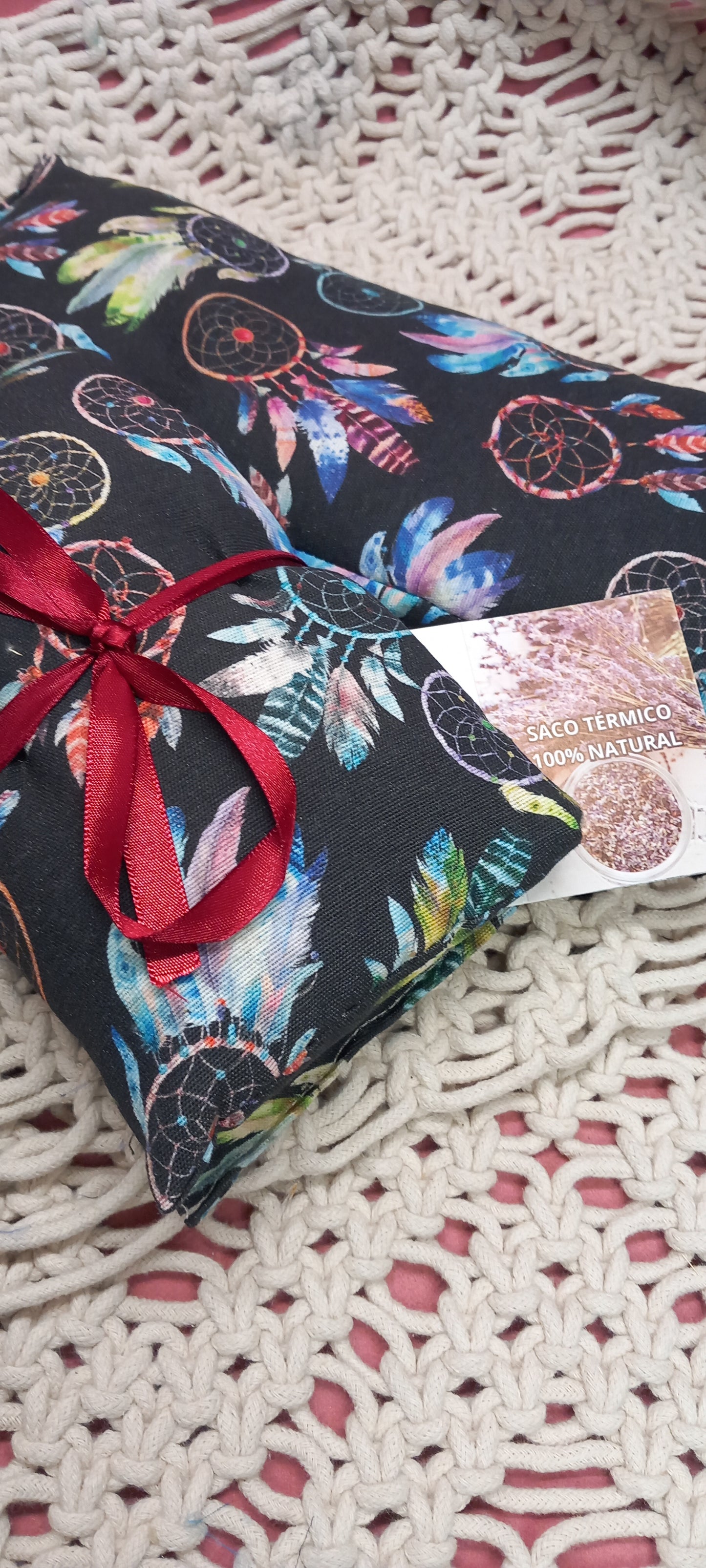 Saco térmico y terapeútico con estampado atrapasueños muy bonito.Precio sin competencia.Envío Gratis.