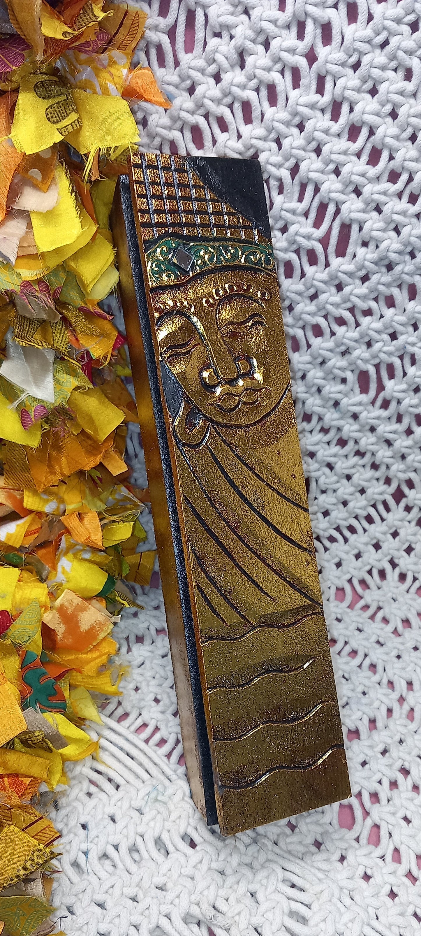 CAJA JOYERO DE BUDA DE MADERA,ARTESANÍA INDONESIA.ENVÍO GRATIS.