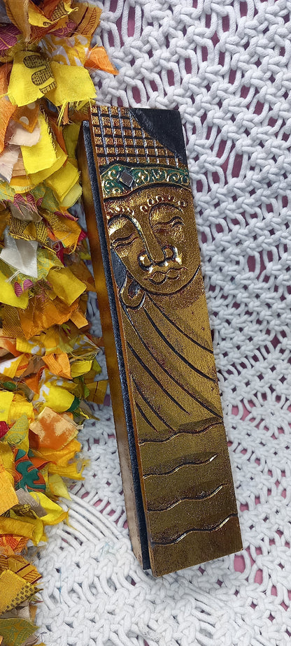 CAJA JOYERO DE BUDA DE MADERA,ARTESANÍA INDONESIA.ENVÍO GRATIS.