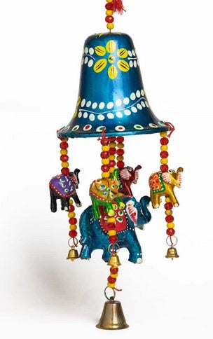 COLGADOR DECORACIÓN CON ELEFANTES DE LA SUERTE Y CAMPANA,RICO SÍMBOLISMO DE BUENA SUERTE,RIQUEZA Y PROTECCIÓN.ENVÍO GRATIS SIN PEDIDO MÍNIMO.