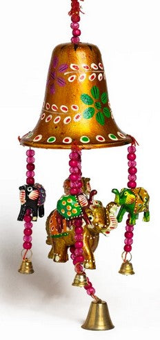COLGADOR DECORACIÓN CON ELEFANTES DE LA SUERTE Y CAMPANA,RICO SÍMBOLISMO DE BUENA SUERTE,RIQUEZA Y PROTECCIÓN.ENVÍO GRATIS SIN PEDIDO MÍNIMO.