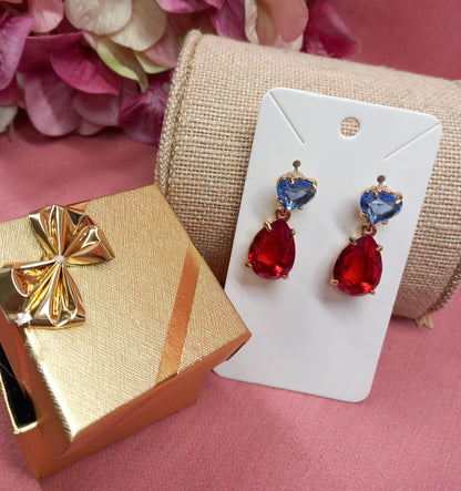 Two-color hypoallergenic divine earrings.