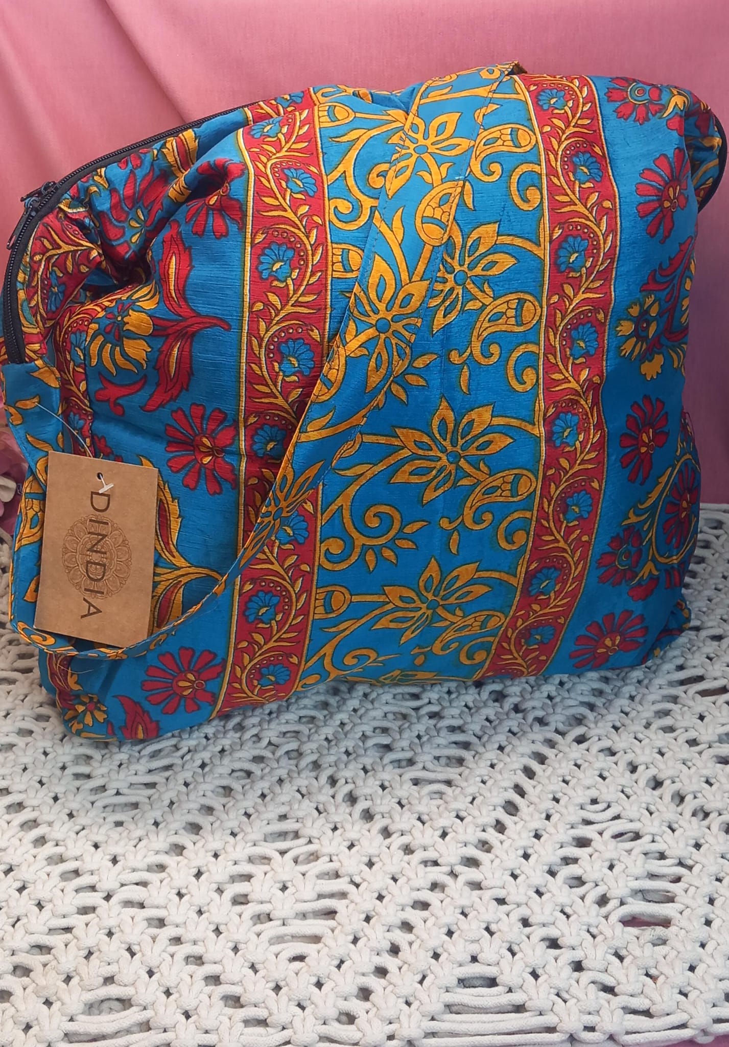 Bolso india 100%artesanía India...Con cremallera.Modelo Maia. Envío gratis sin pedido mínimo.
