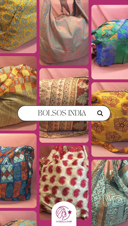 Bolso india 100%artesanía India...Con cremallera.Envío gratis sin pedido mínimo. Modelo Bangalore.