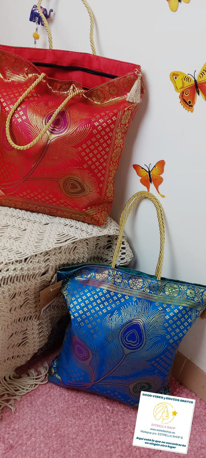 Tote seda saree de primera calidad,artesanía India,envío gratis sin pedido mínimo y precio sin competencia.