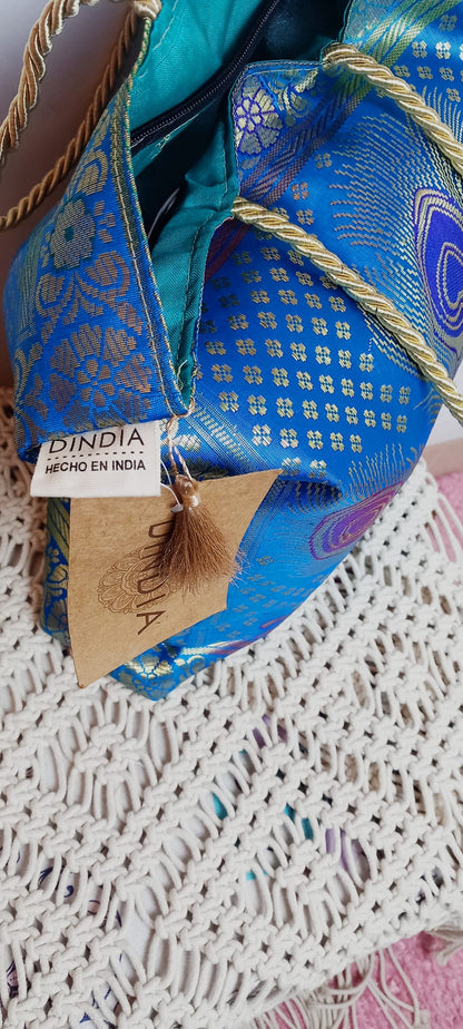 Tote seda saree de primera calidad,artesanía India,envío gratis sin pedido mínimo y precio sin competencia.