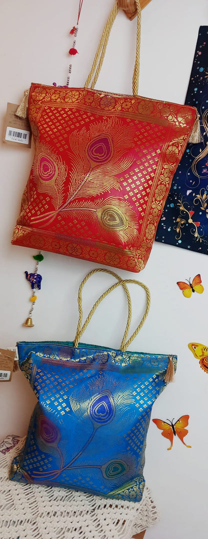 Tote seda saree de primera calidad,artesanía India,envío gratis sin pedido mínimo y precio sin competencia.