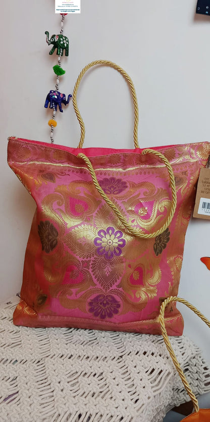 Bolsos Tote seda,artesanía India,envío gratis y precio sin competencia.Piezas exclusivas con boho vibes.