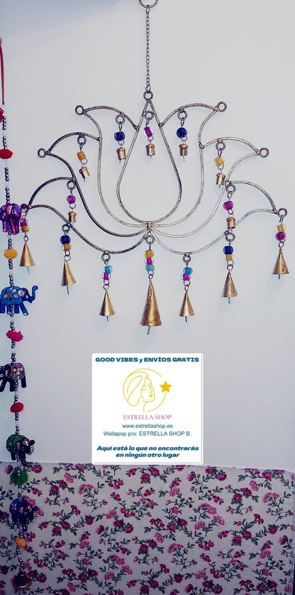 PIEZA DECORATIVA QUE UNE ESPIRITUALIDAD Y FORTUNA,COLGADOR LOTO ARTESANAL DE LA INDIA.ENVÍO GRATIS SIN PEDIDO MÍNIMO.