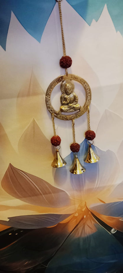 COLGADOR RUDRASKHAS Y ESPIRITUALIDAD CON CAMPANITAS PIEZA VIBRANTE IMPRESNCINDIBLE EN TUS AMBIENTES CON ALMA Y DISTINCIÓN.ENVÍO GRATIS SIN PEDIDO MÍNIMO.
