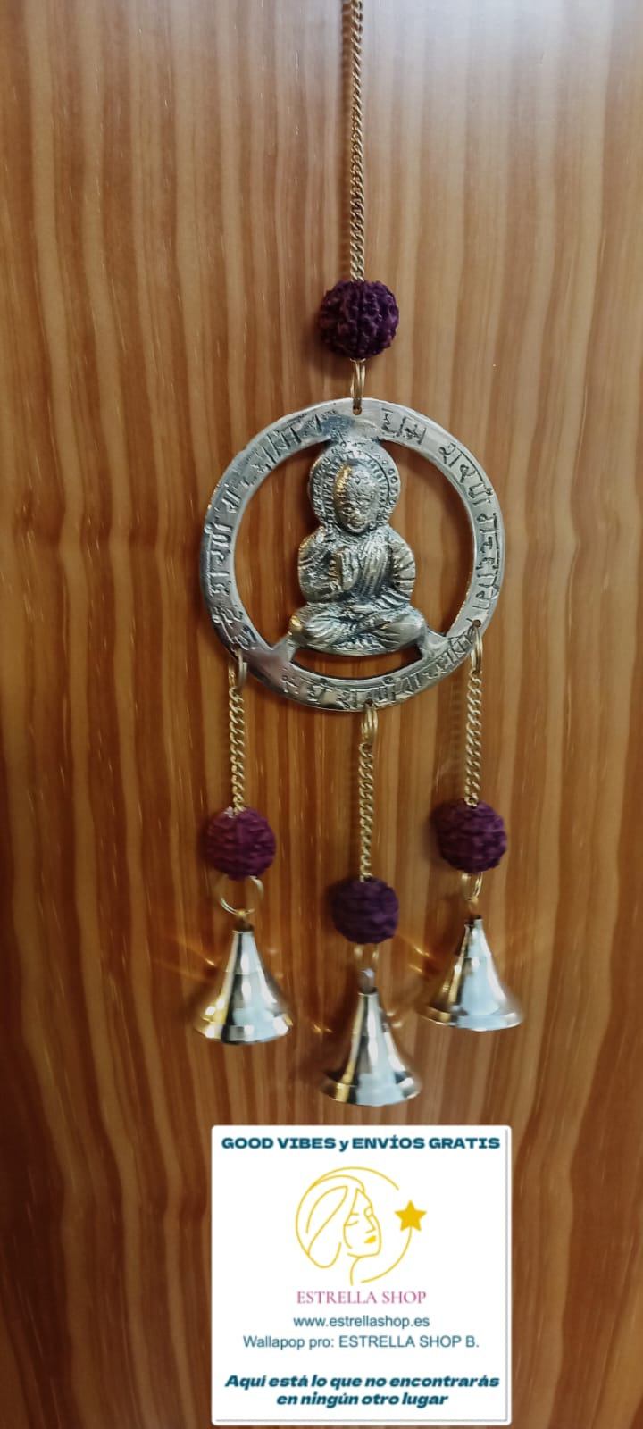 COLGADOR RUDRASKHAS Y ESPIRITUALIDAD CON CAMPANITAS PIEZA VIBRANTE IMPRESNCINDIBLE EN TUS AMBIENTES CON ALMA Y DISTINCIÓN.ENVÍO GRATIS SIN PEDIDO MÍNIMO.