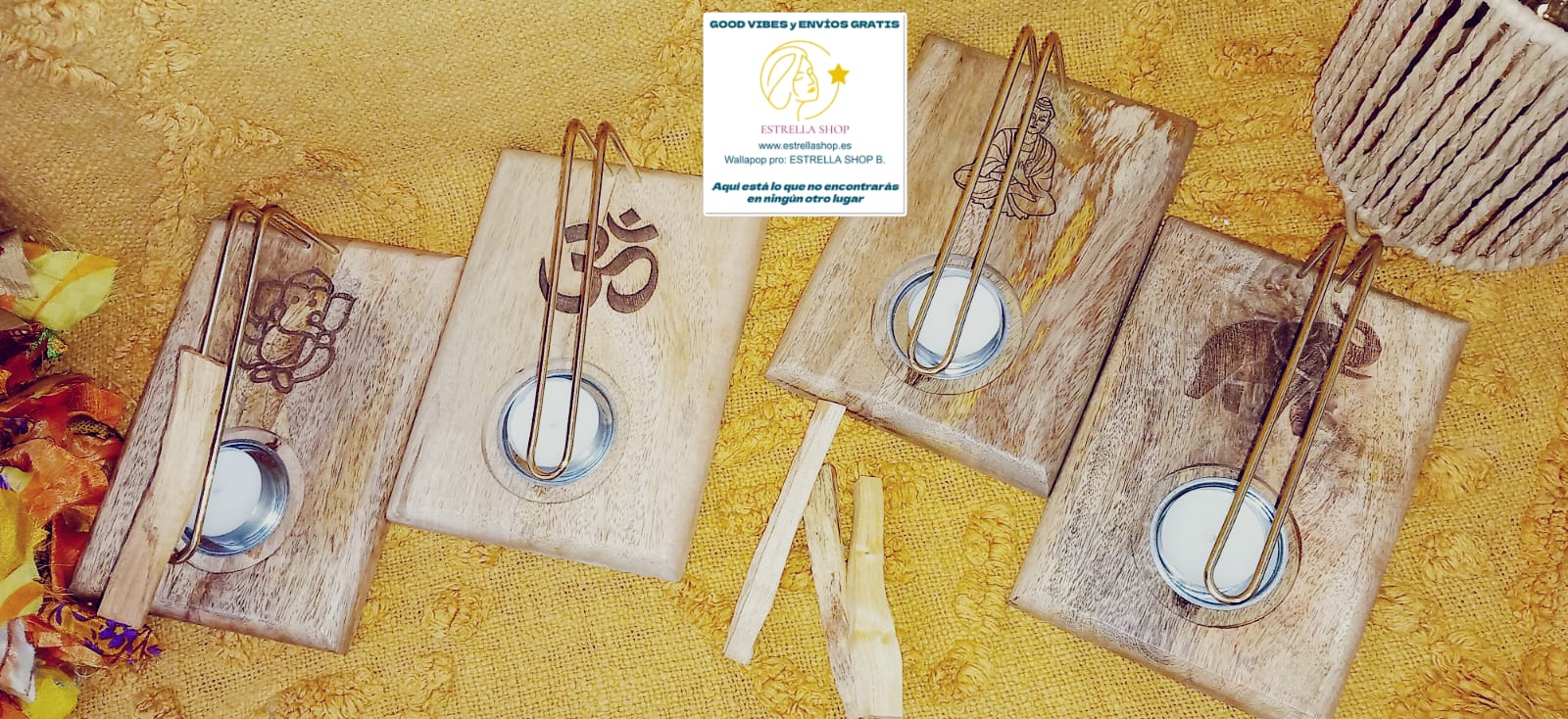 Quemador de Palo Santo y Sahumerios. Una joya decorativa con alma étnica y mística. Estos quemadores son más que un accesorio: piezas exclusivas de manera con diseño hinduísta y budista, que evocan protección, espiritualidad y estilo. Ideal para sahumar con conos o varillas finas, es el detalle perfecto para quienes buscan rituales con intención y una estética única.