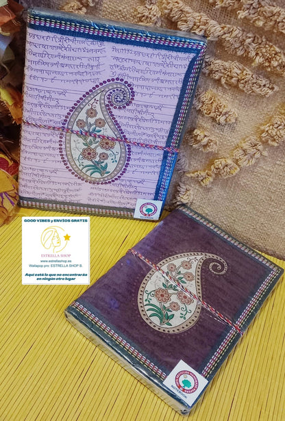 CUADERNO CACHEMIRA INDIA MAGIC PRINT.12X18CM o 15x20cm.FUSIONA TRADICIÓN Y FUNCIONALIDAD.ENVÍO GRATIS SIN PEDIDO MÍNMO.