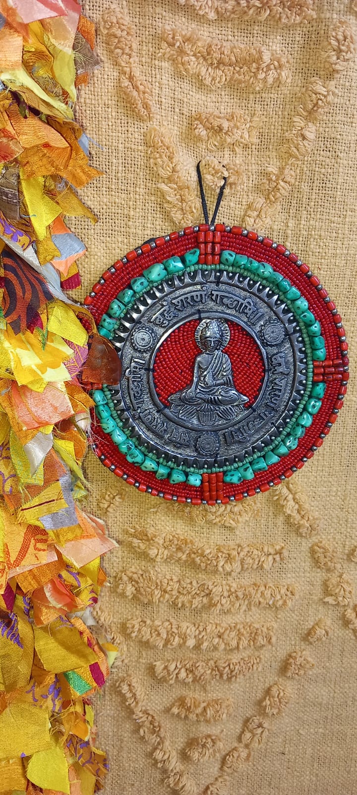PIEZA DECORATIVA DE METAL CON PIEDRAS Y MINERALES CON UN TOQUE MÁGICO.20CM. ENVÍO GRATIS SIN PEDIDO MÍNIMO.