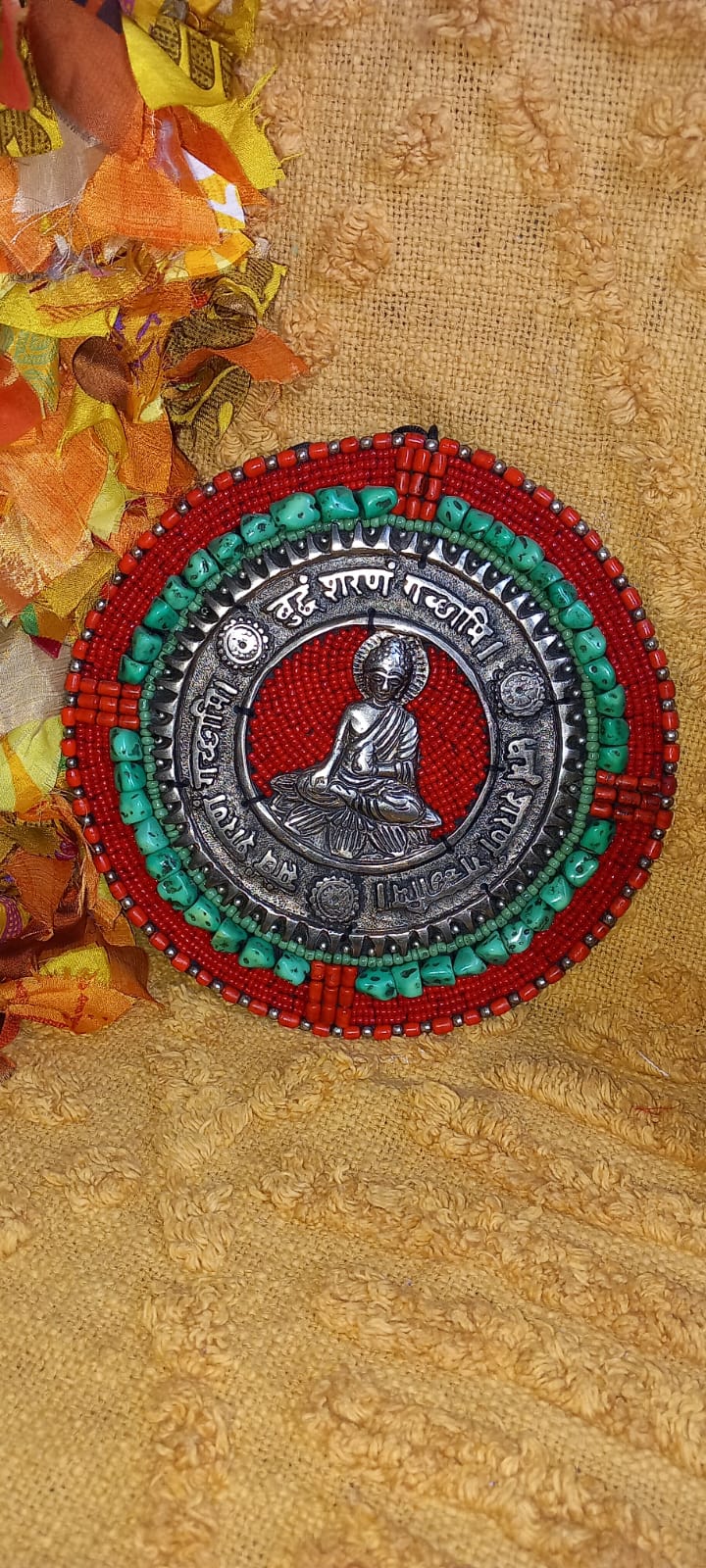 PIEZA DECORATIVA DE METAL CON PIEDRAS Y MINERALES CON UN TOQUE MÁGICO.20CM. ENVÍO GRATIS SIN PEDIDO MÍNIMO.