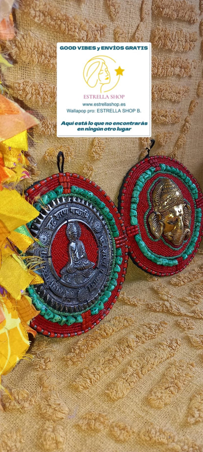 PIEZA DECORATIVA DE METAL CON PIEDRAS Y MINERALES CON UN TOQUE MÁGICO.20CM. ENVÍO GRATIS SIN PEDIDO MÍNIMO.