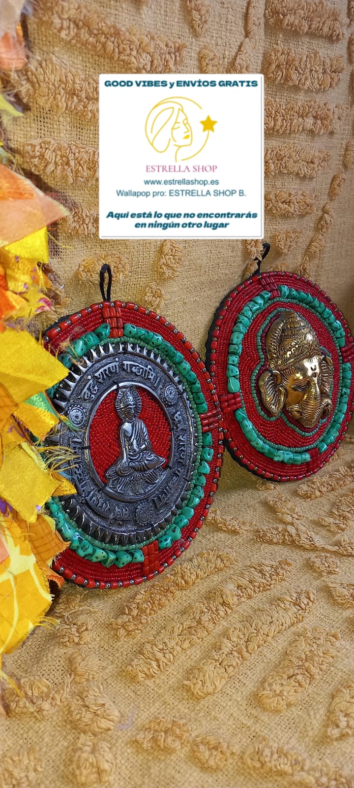 PIEZA DECORATIVA DE METAL CON PIEDRAS Y MINERALES CON UN TOQUE MÁGICO.20CM. ENVÍO GRATIS SIN PEDIDO MÍNIMO.