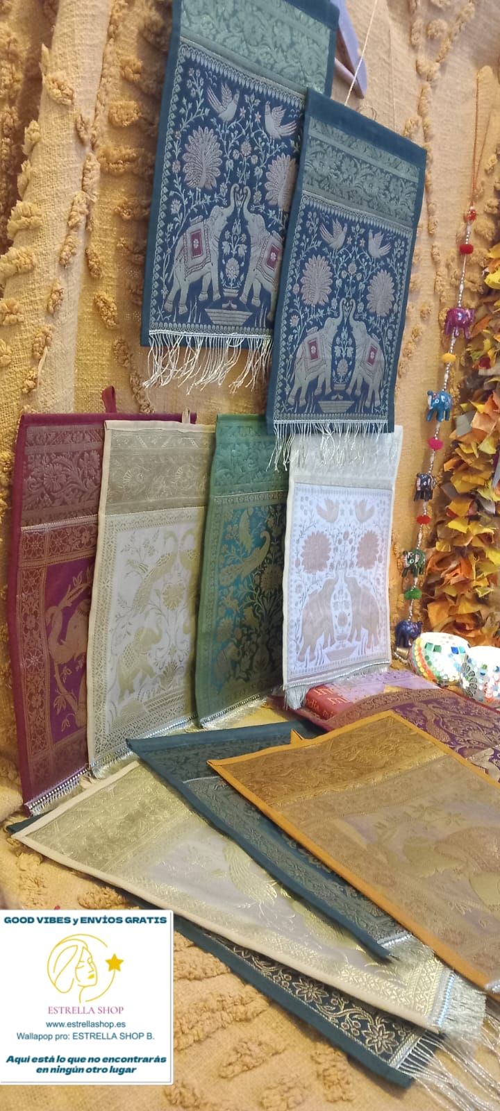 TAPIZ CON BOLSILLO Y FLECO A ELEGIR MULTIFUNCIÓN."MAGIA INDIA"ENVÍO GRATIS SIN PEDIDO MÍNIMO.